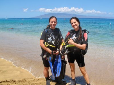 Maui shore diving with clear water at Airport Beach.