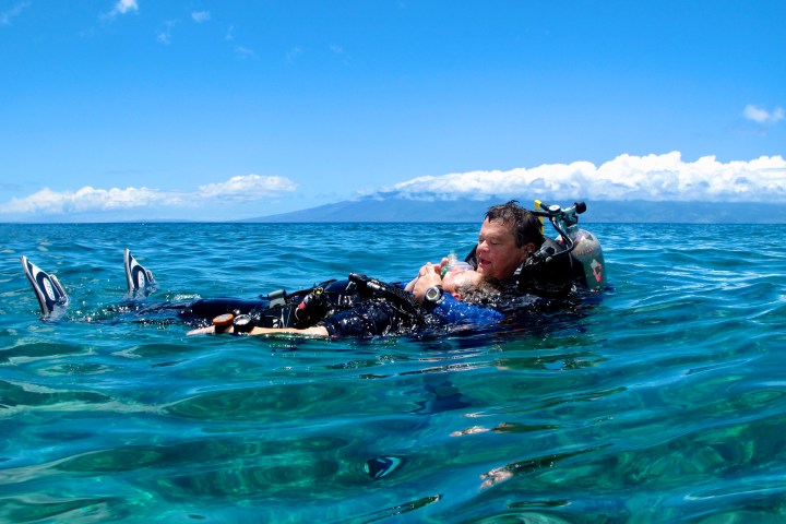 PADI rescue diver surface skills at Airport Beach in Lahaina.