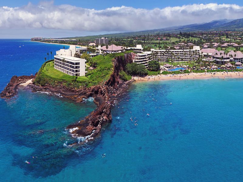 Clear water at Black Rock in Ka'anapali, Maui.
