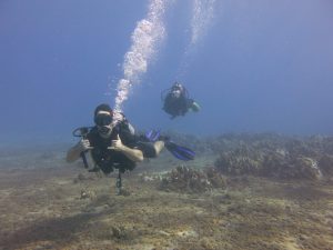 Maui scuba divers showing improved air consumption.